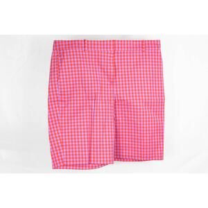 Ann Taylor Size 16 The Boardwalk Short Mid Rise Gingham Pink NWT